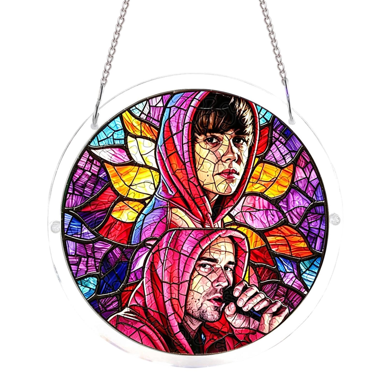 

Acrylic Puzzles Suncatcher Window Hanging, 83 Pieces Catcher Stained Glass Acrylic Puzzle Decoration For Women Men Mom Birthday Gift Home Decor One Size