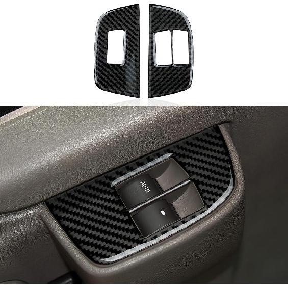 For Express Door Panel Carbon Fiber Cover Trim Decals Accessories for Chevrolet Express/GMC Savana 1500 2500 3500 2003 - Present Interior Sticker