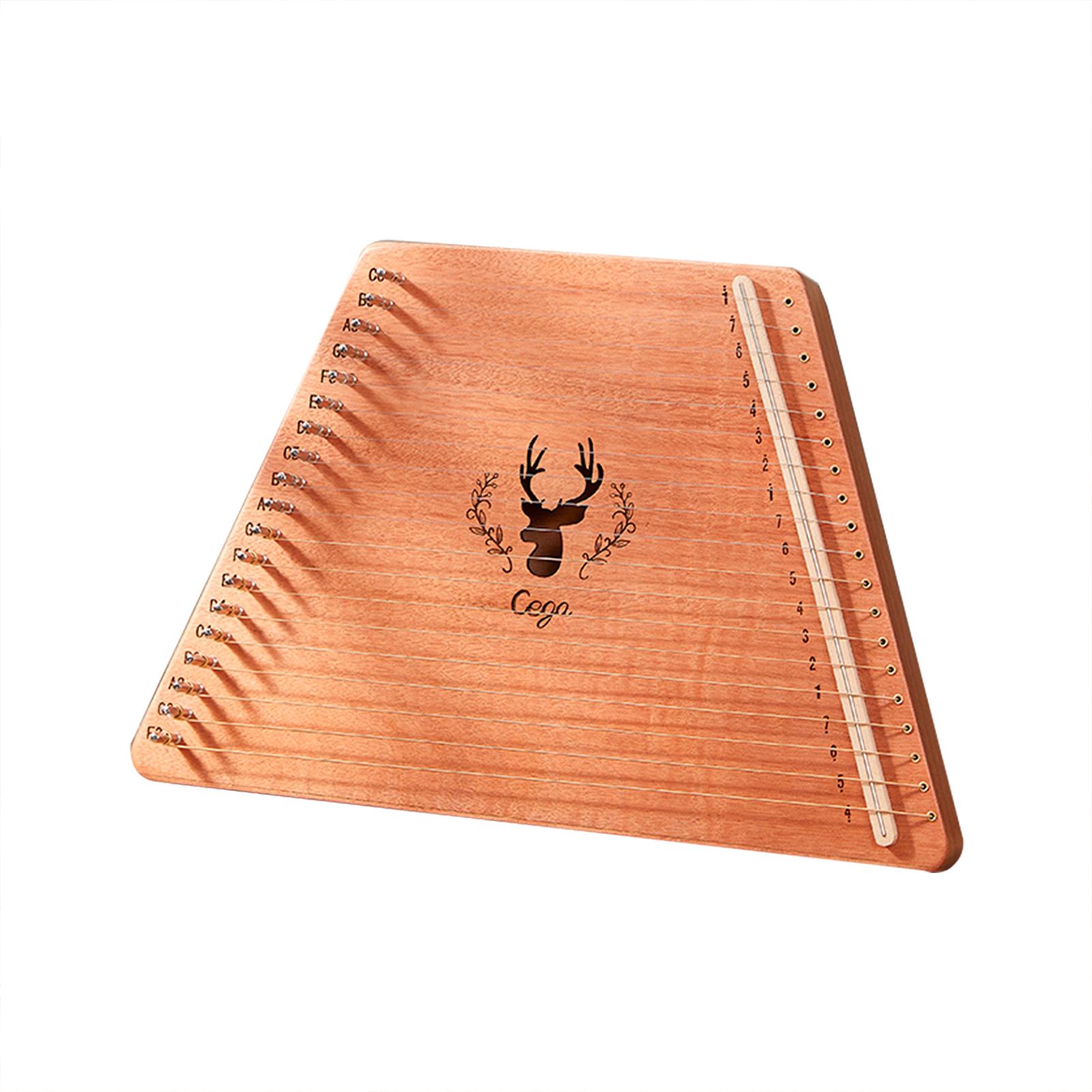

Lap Harp 19 струн Music Maker Игрушка из красного дерева Музыкальный инструмент с настроечными ключами для детей