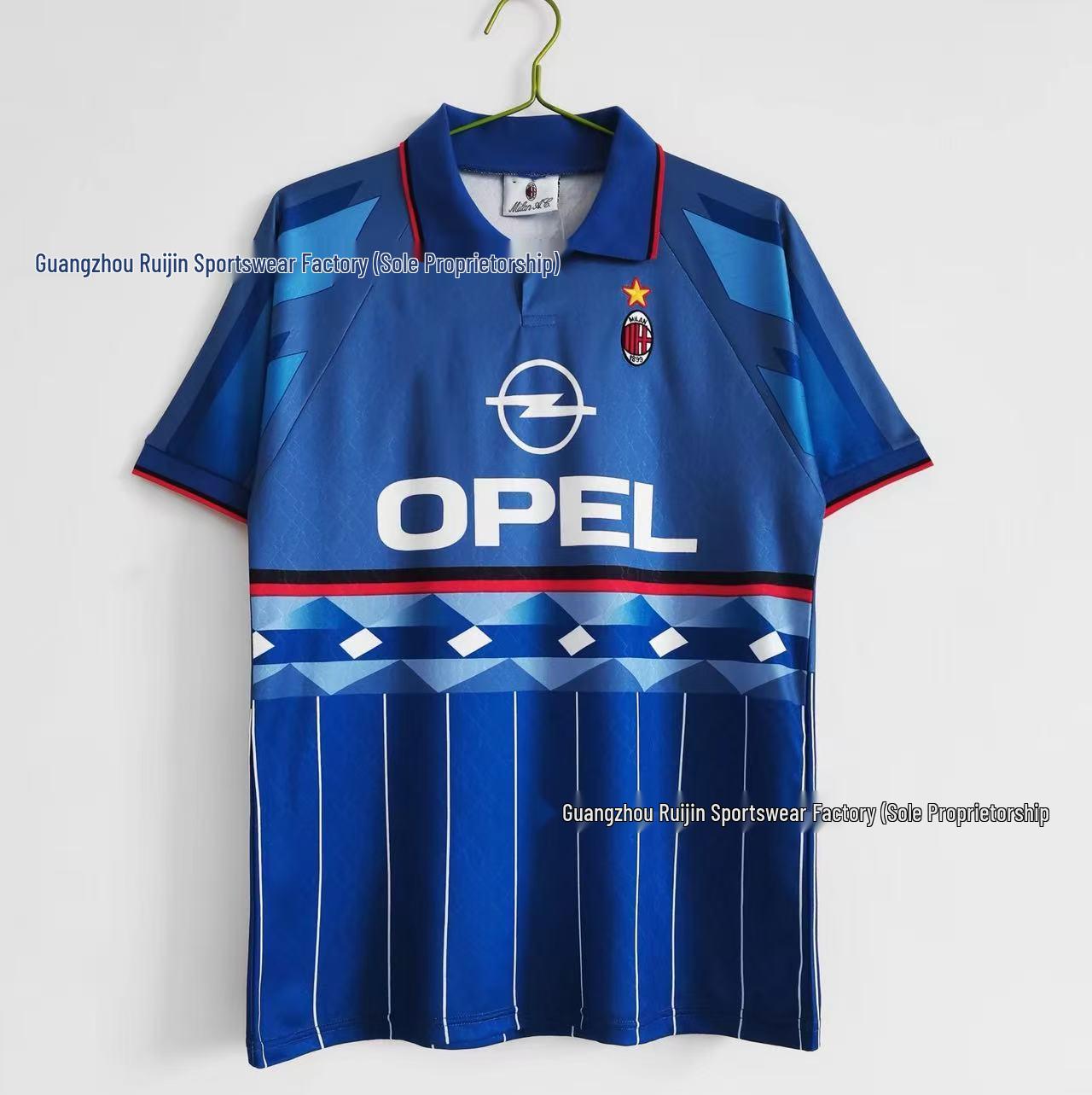 Herren Retro AC Mailand/Inter Mailand/Juventus Fußballtrikot - Sommer Kurzarm, Locker & Atmungsaktiv. S