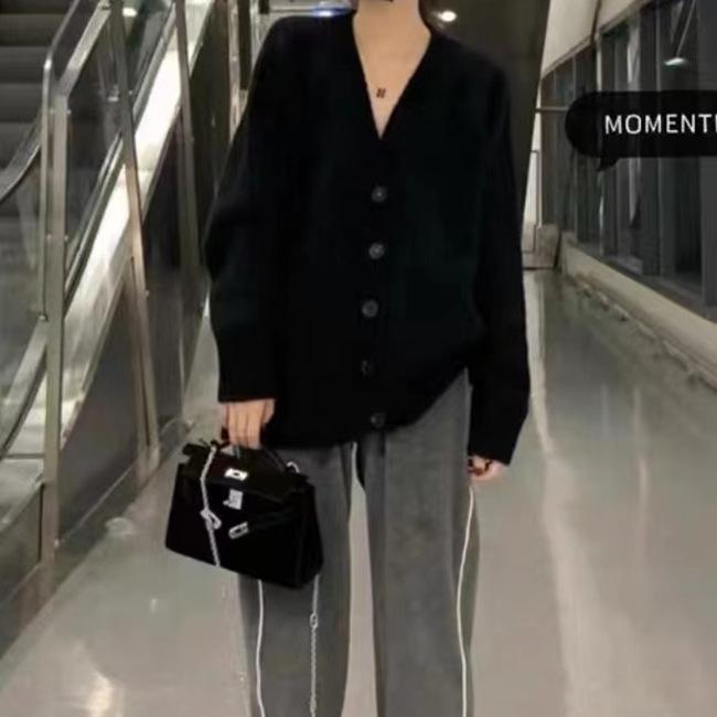 Fashion soft waxy sweater women's coat autumn and winter new loose lazy wind gentle imitation mink knitted cardigan women