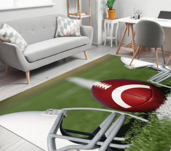 Football Field Area Rug Kids Room Living Room Bedroom Mats Home Decoration Carpet