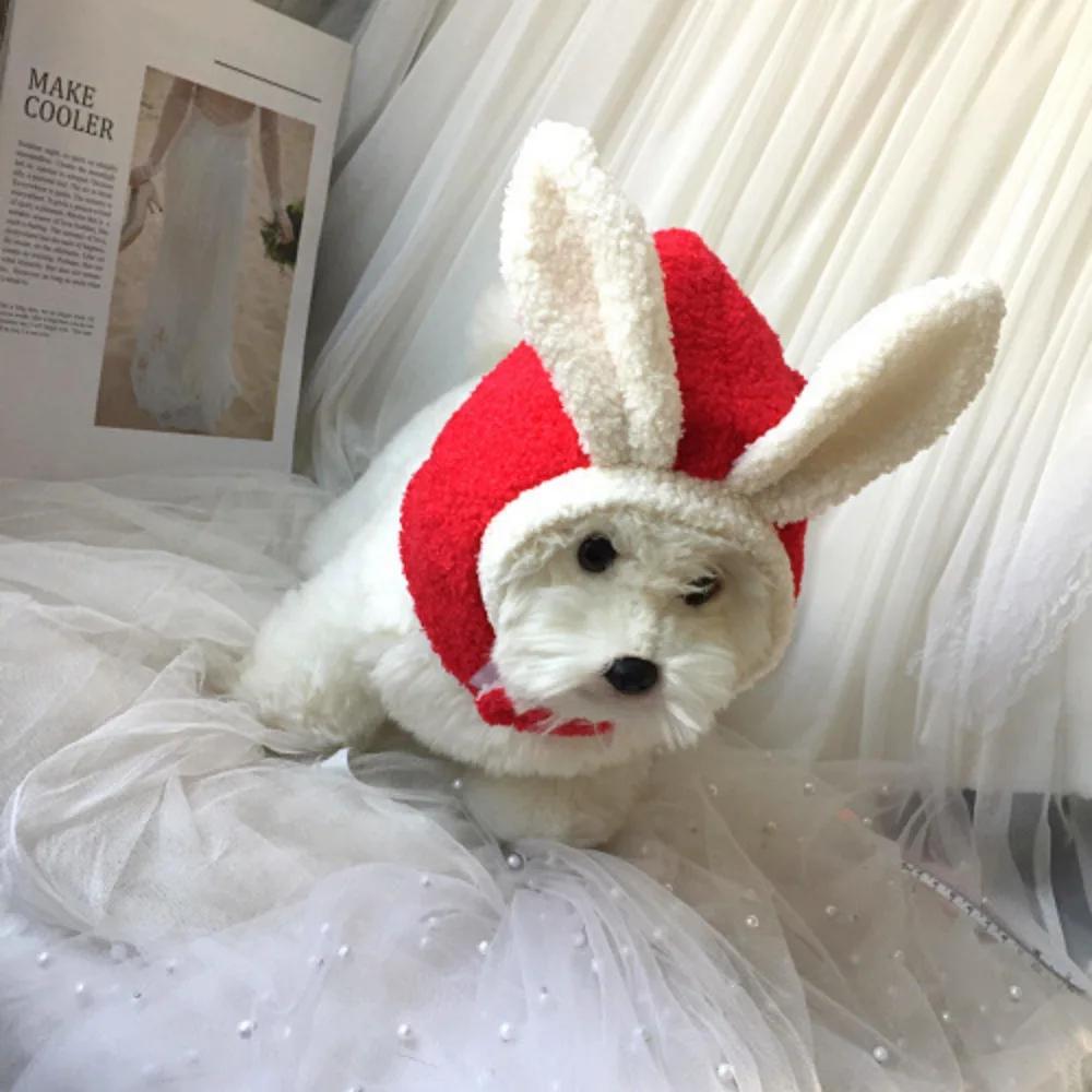 Pet Christmas Headsets Dog Headsets Christmas Hats New Year Rabbit Dress Up Headsets Plush Ears Hats Dog Hats Accessories