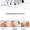 6pcs Stainless Steel Clay Hole Puncher Set Double-headed Handbuilding Circle Shape Cutters Silver Ceramic Puncher