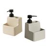 Soap Dispenser with Sponge Holder,Pump Bottle,2 In 1,Ceramic,Refillable Dish Soap Dispenser Sponge Caddy for Bathroom Home Hotel