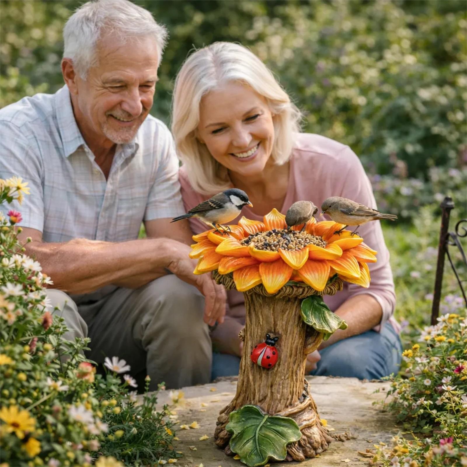 Причудливая садовая скульптура кормушка для птиц One Size