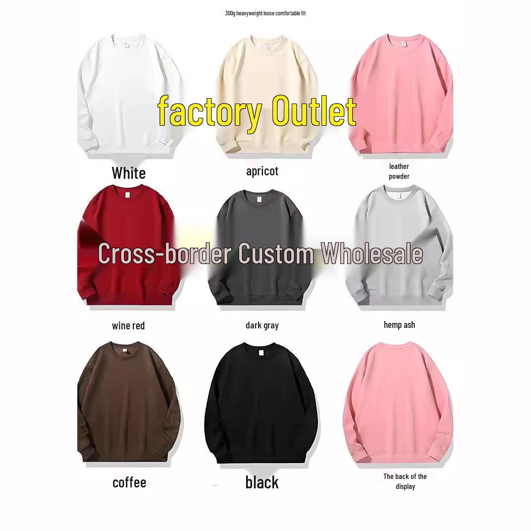 

Свитшот с длинным рукавом с принтом букв на заказ, осенне-зимний топ с круглым вырезом 4XL