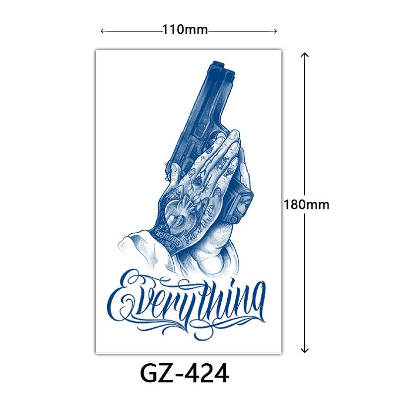 Autocolante Tatuaj Herbal, Autocolante Tatuaj cu Suc, Autocolante Tatuaj Semi-Permanent cu Litere Englezești Tatuaj