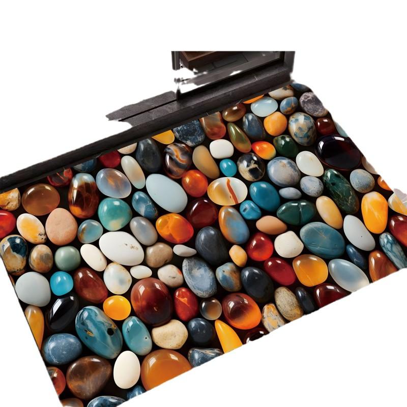 Absorbent Diatomaceous Mud Bath Mat With Pebble Non-Slip Floor Bathroom Kitchen Entryway