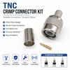 Crimp Termination TNC Crimp Connector Kit Threaded Coupling TNC Male Plug  Video Cable Assembly