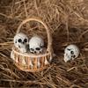 10 Pcs Halloween Decors Realistic Looking Skulls Gothic Style Human Skeleton Head Decorations For Haunted House Party Holiday