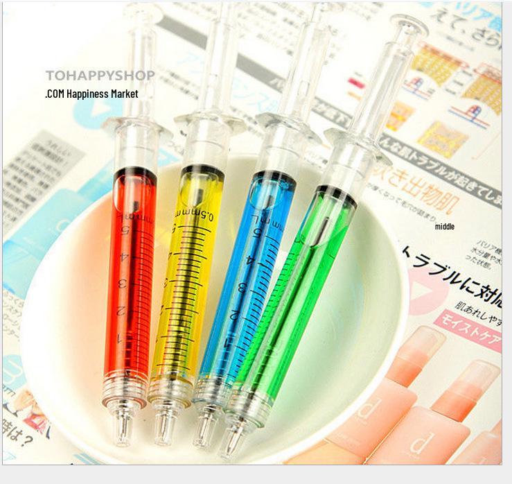 Korean Cute Creative Syringe Ballpoint Pen - Fun Stationery Item