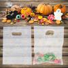 Transparent Plastic Tote Bags Handheld Packaging for Storage Use 100Pcs with Flower Print