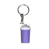 Shaker Cup Keychain Portable 3D Printed Workout Keychain with Metal Ring Bags Gym Backpack Pendant Mini Fitness Accessory