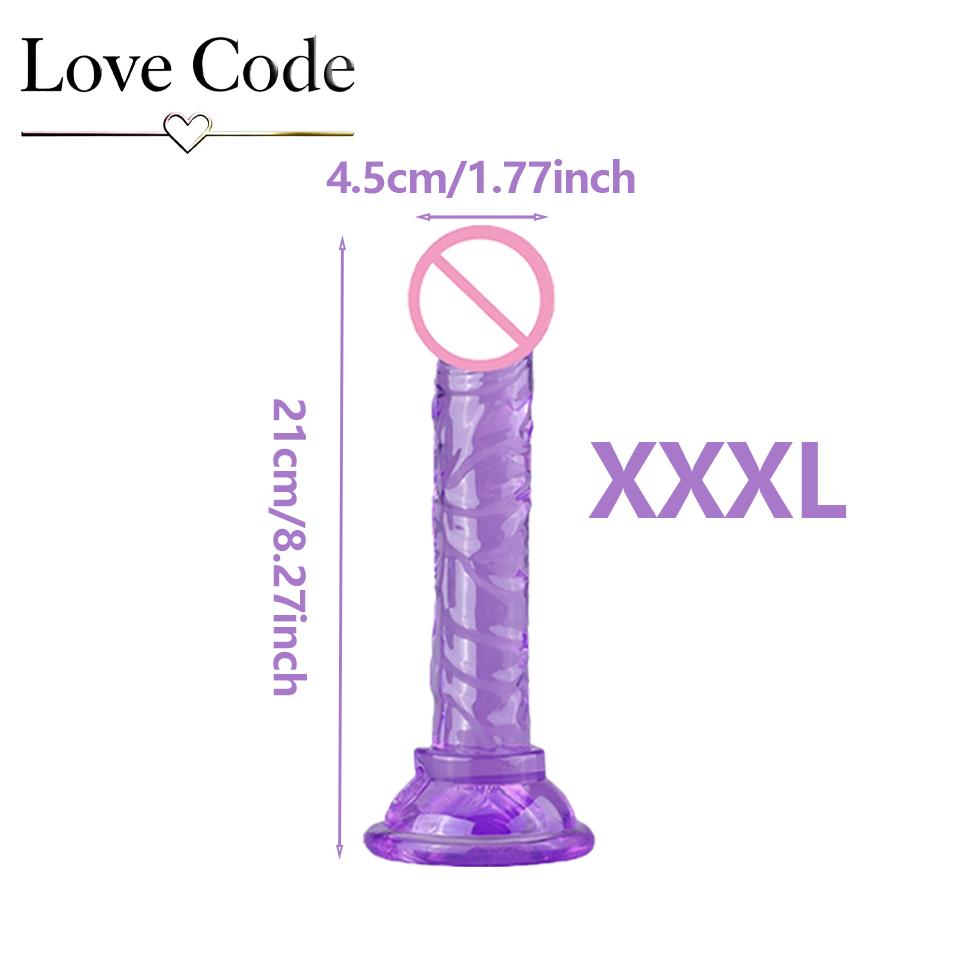 Transparent Dildo Suction Cup Jelly Dick Women Sex Toys Soft Masturbators Penis