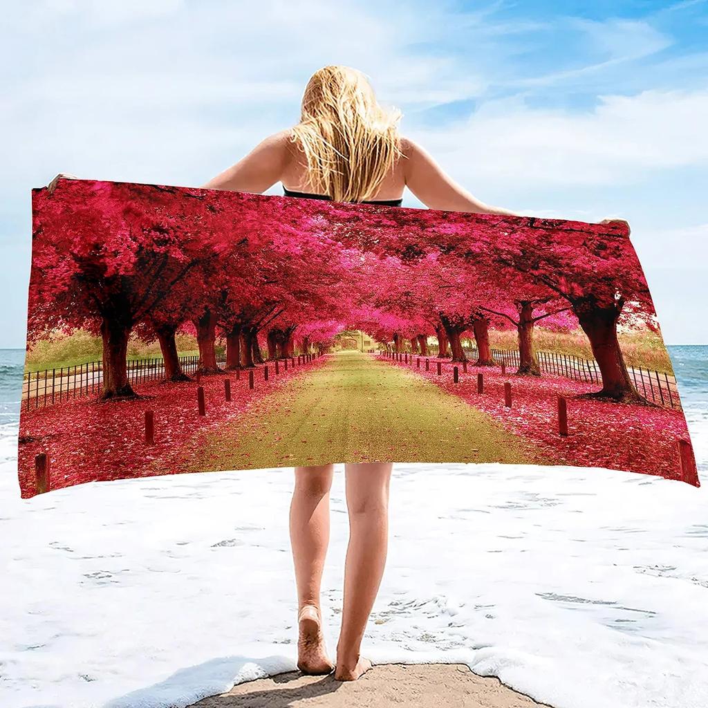 Microfiber Beach Towel for Adults Oversized Travel Beach Towels with Pouch -Quick Dry Pool Towels Large Sand Free Beach Towels