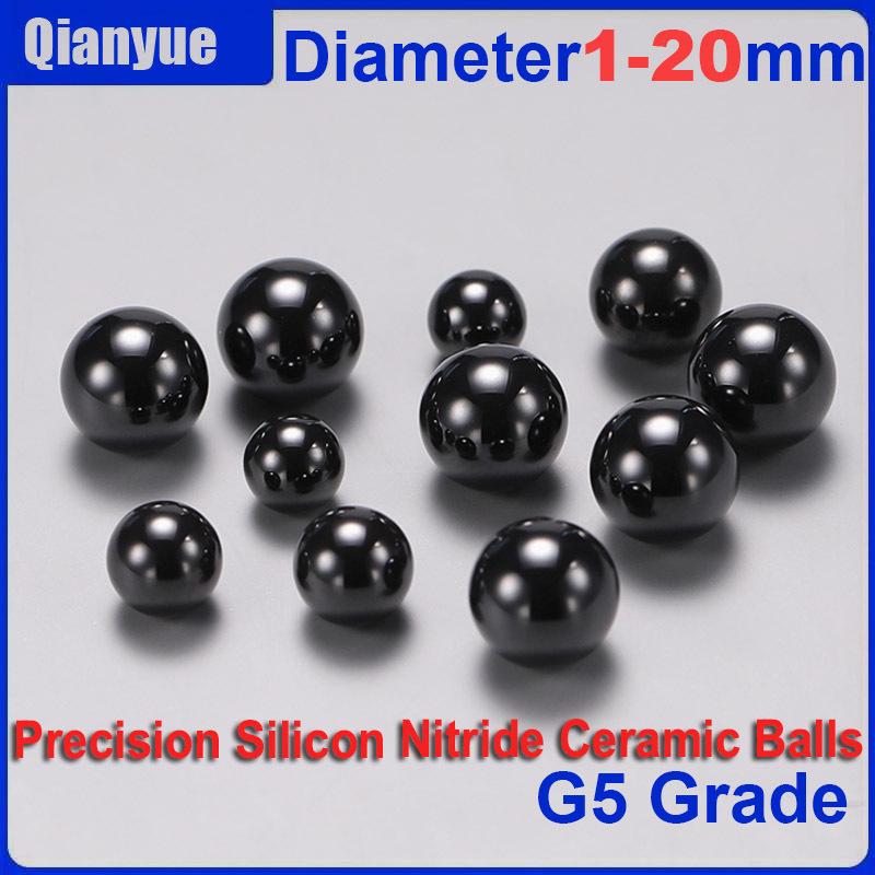 Precision Silicon Nitride Ceramic Balls 1.0-20mm,High Temperature/Corrosion Resistant Si3N4 Bearing Balls for Aerospace/Medical 1.0mm 10Pcs