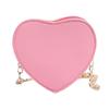 Pu Mini Heartshaped Shoulder Bag With Zipper Closure For Daily Use