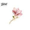 Long-lasting Brooch Magnolia Zinc Alloy Pin with Oil Dripping Process