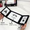 Eleganter dreifach faltbarer Bilderrahmenständer, minimalistisch Schwarz/Weiß, für mehrere 6- oder 7-Zoll-Fotos, kreative Tischdekoration für Zuhause und Büro