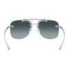 Versace Temple Lettering Metal Aviator Sunglasses Women's Silver 65990210 VE 2296 1000V1-Silver 60/14/145 - h.52