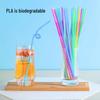 ZISIZ Disposable Colored Bent Art Straws