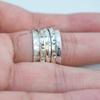 Handmade Sterling Silver Spinner Ring: Meditation Fidget Ring
