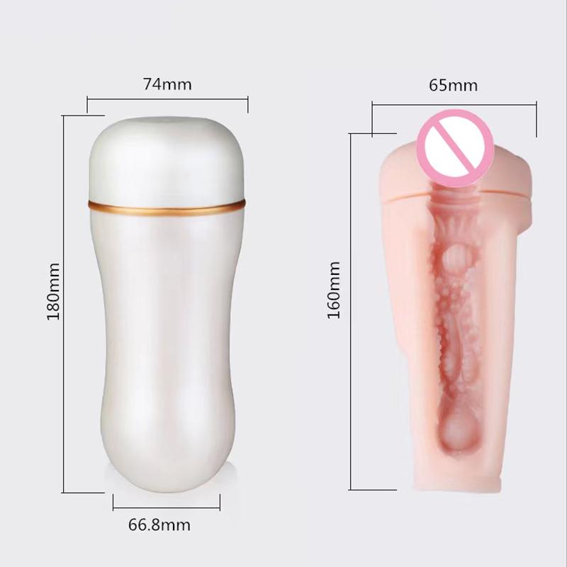 Male Masturbator Vaginal For Men 18 Sexy Toys Penis Pump Glans Sucking Sex Goods Adult Vagina Real Pussy Erotic Products 16cm