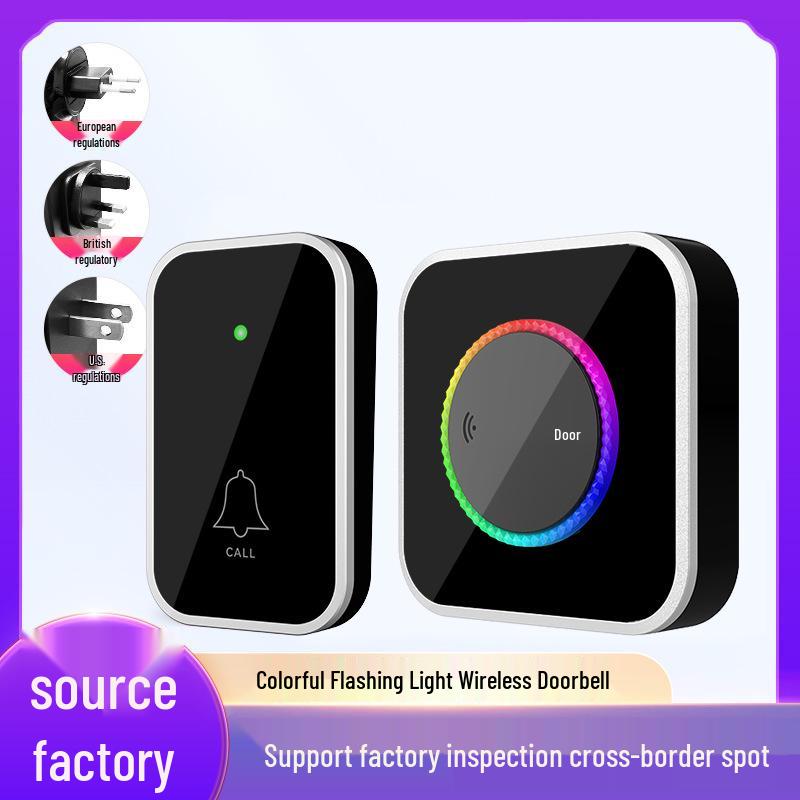 Smart Wireless Doorbell with Long-Range Remote and Flashing Light for Home and Elderly Use