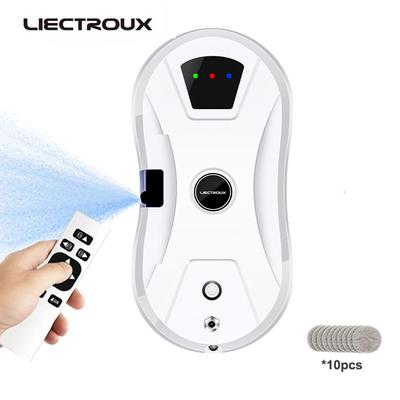 LIECTROUX YW610 Robot Window Cleaner,Water Spraying, Window Glass Vacuum Cleaner One-key Glass