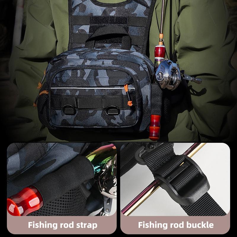 Multifunctional Outdoor Sports Chest Bag Large Capacity New Tactical Chest Bag Camouflage Sports Men's Vest Backpack