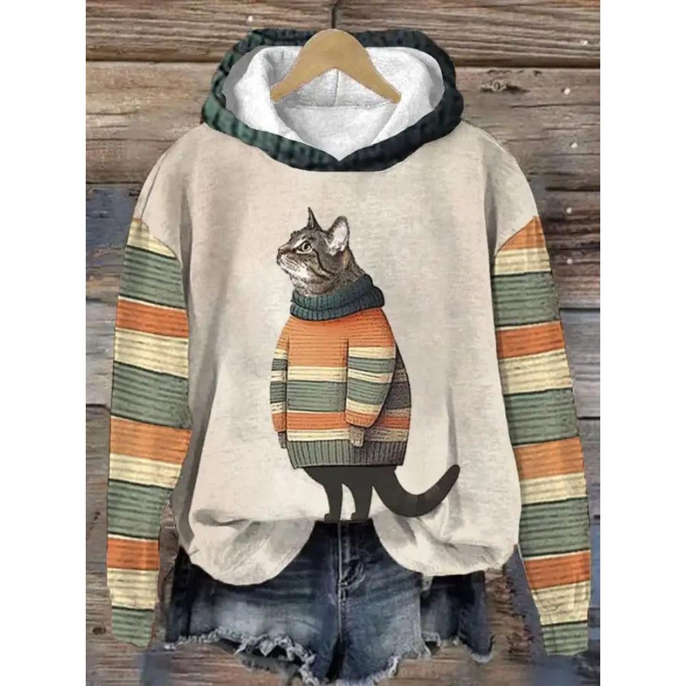 Fat Cat Dog Hoodies Animal 3D Print Women Men Casual Hooded Sweatshirts Streetwear Oversized Pullover Hoodie Top Female Clothing