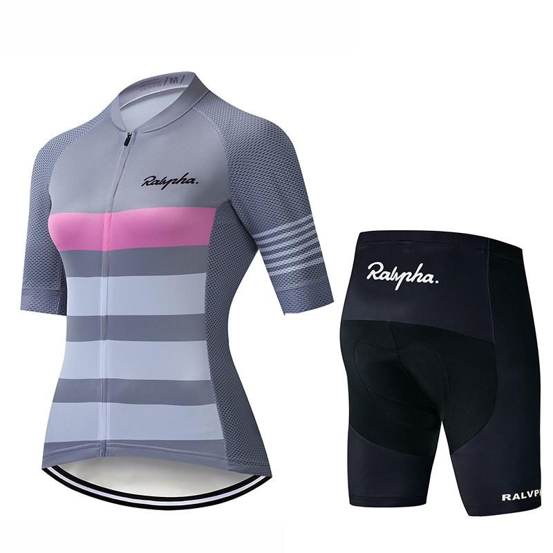 Womens Cycling Jersey Set Quick Dry Breathable Short Sleeve Bike Outfit Slim Fit Sportswear