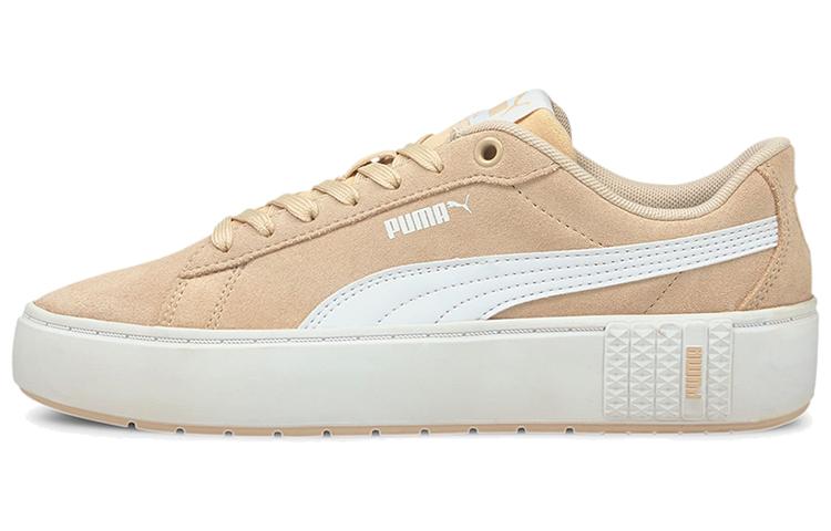PUMA Smash Platform V2 Suede Khaki White Women s 373037-06 37