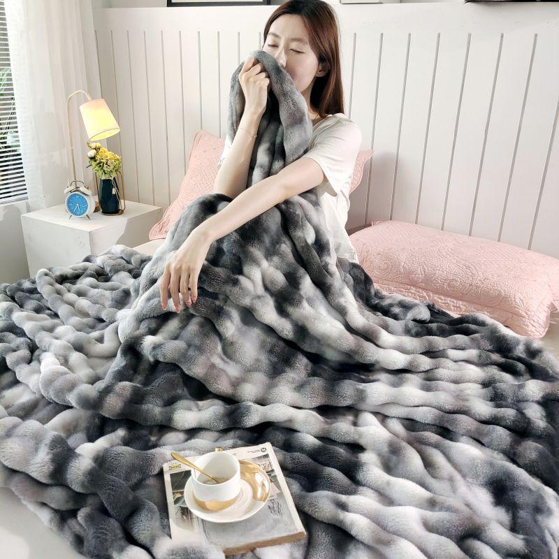 Soft Coral Fleece Blanket Nap Leisure Throw Blanket Air Conditioning Blanket Home Blanket Holiday Gift