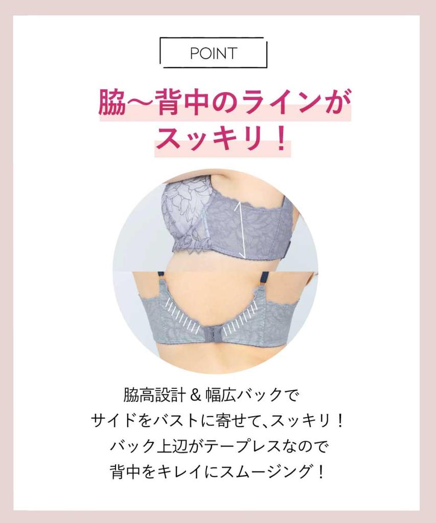 Bra keeps breasts high side keeps sides and back fits up to G large size Day Bra BYJ388 BU C75 [Amphi/Wacoal] full, design, neat, cup, [Hold Bra]