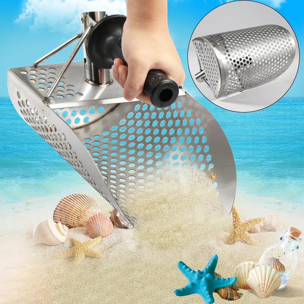 Sandskje for metallsøking Kraftig metalldetektor Strandfunn Skje Utstyr Redskaper Forsyninger Sandskje Hagegadgets