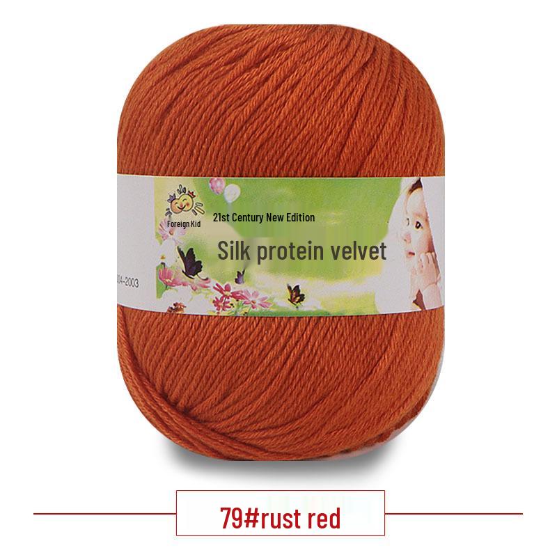 Silk Protein Baby Milk Cotton Yarn for Infant Sweaters, Hats, Shoes, Doll Crochet, and DIY Knitting Projects