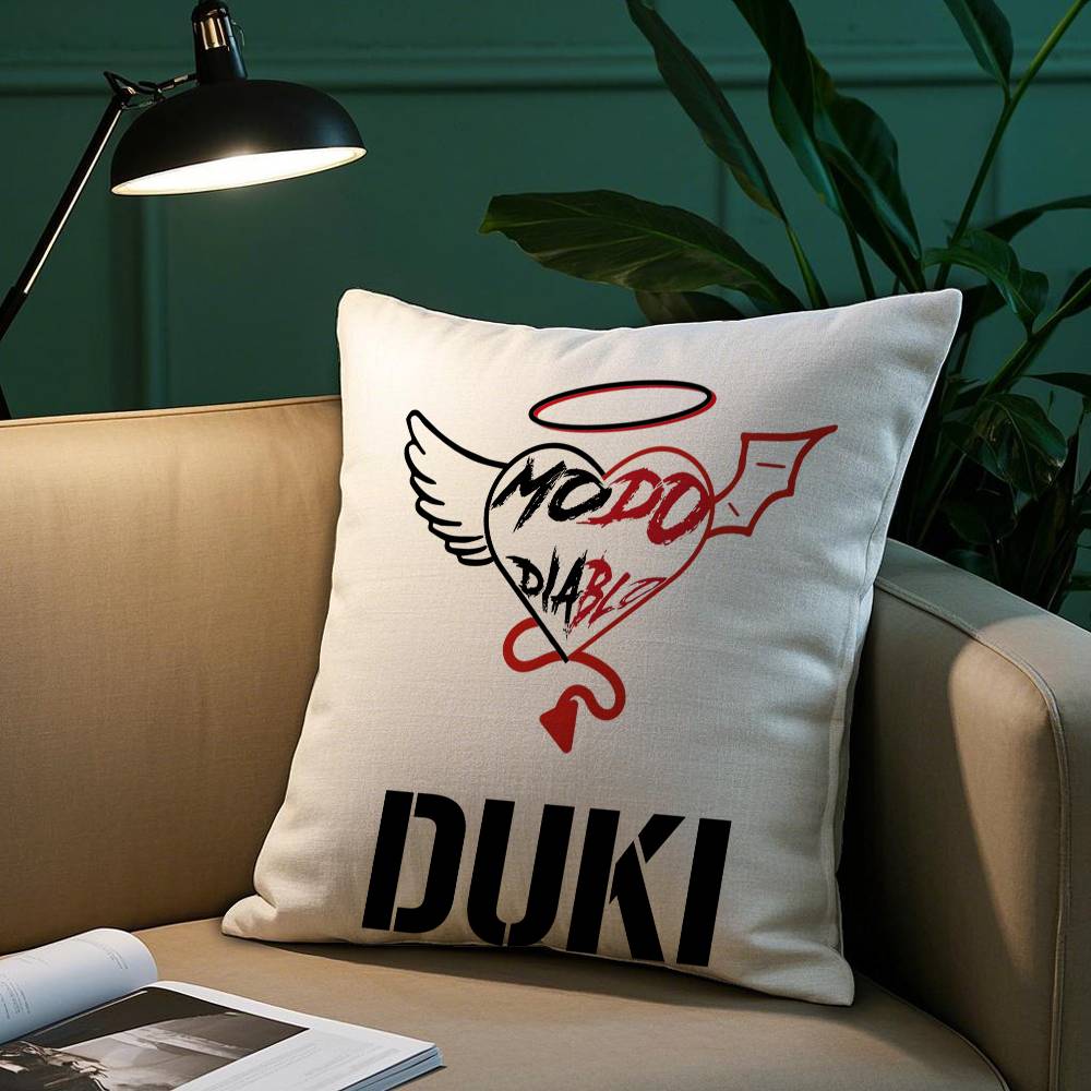 Rapper D-Duki Pillow Case Plush Fabric Soft Pillowcase Double Sided Print Sofa Cushion Cover Throw