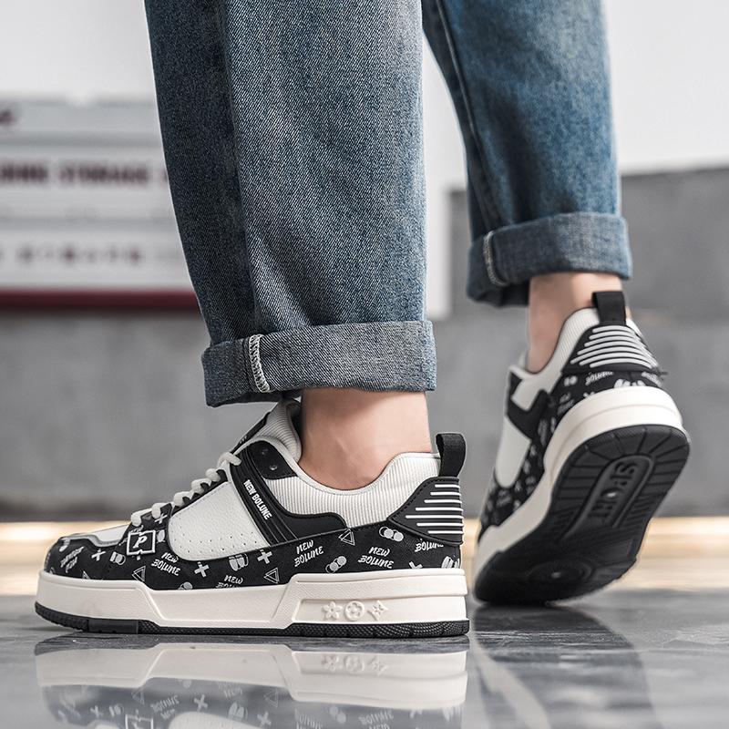 Unisex Casual Skate Sneakers Sizes 36-44 Couple Low Top Sport Shoes for Walking Campus Travel Streetwear and Daily Wear