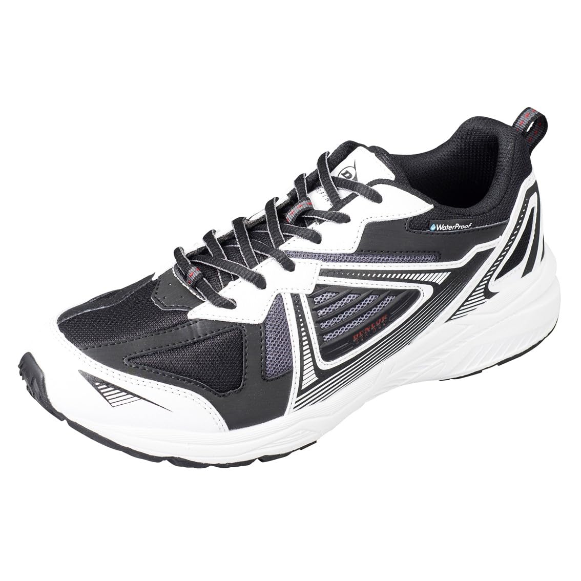 

4E Waterproof Walking Shoes DM2016 cm [Dunlop Refined] Men s Black/White 26.0