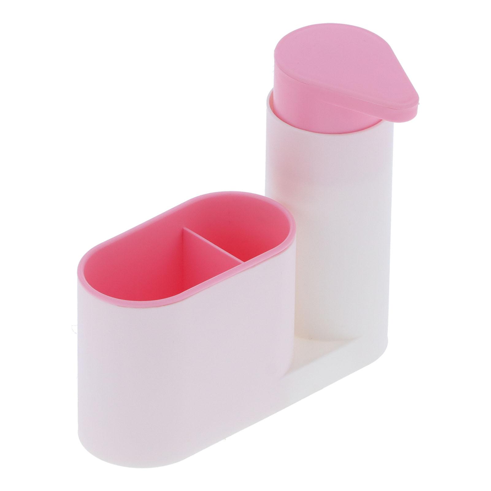 Shower   Bathroom Storage Rack Desktop Toothbrush Spong Container with Soap Dispenser for Bathroom Shower Kitchen Toilet