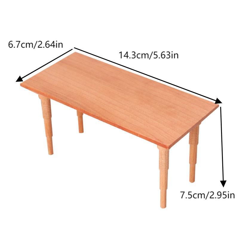 1/12 Dollhouse Simulation Miniature Dining Table Model Doll Home Bar Table Furniture Decor Toy Dolls House Micro Scene Decor