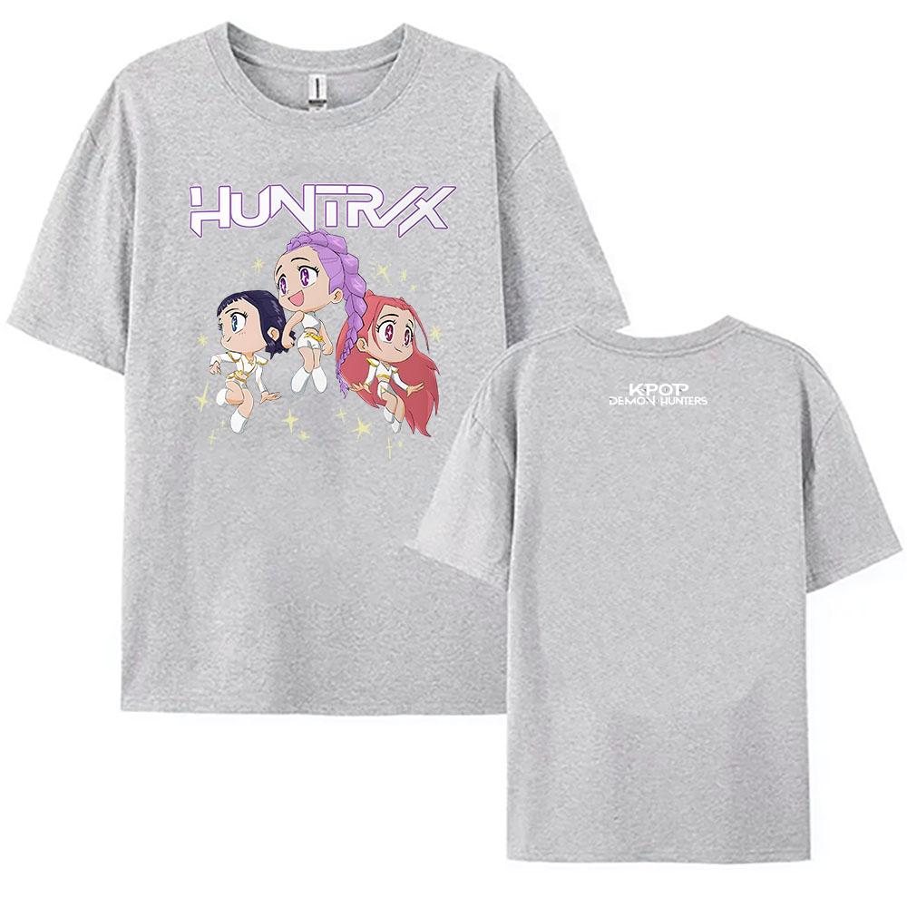 2025 Film KPop Dämonenjäger T-Shirt Sommer Kurzarm T-Shirts für Herren Lässig Locker Damen Herren T-Shirt Grafik Kleidung