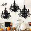 Vintage Style Hanging Decor 3D Candlestick Chandelier Ceiling Ornament Gothic Halloween Glitter Decorations Decoration for Holiday Party Ceiling,