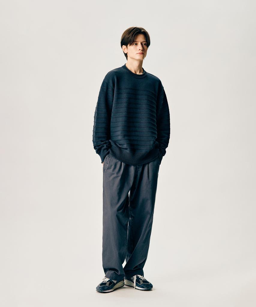 ESPIONAGE Mariniere Knit Sweater Dark Navy