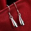 925 Silver Earrings Simple Round Circle Hoop Earrings For Woman Fashion Wedding Engagement Charm Jewelry