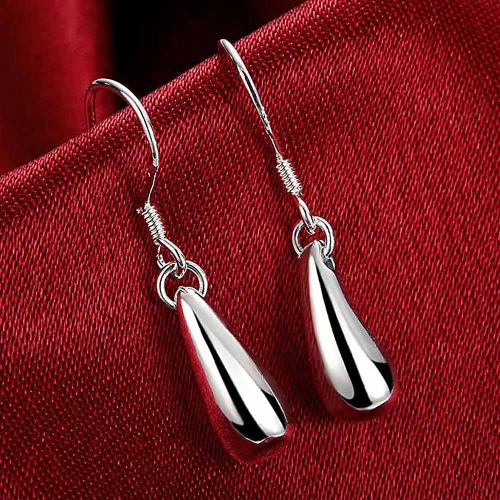 925 Silver Earrings Simple Round Circle Hoop Earrings For Woman Fashion Wedding Engagement Charm Jewelry