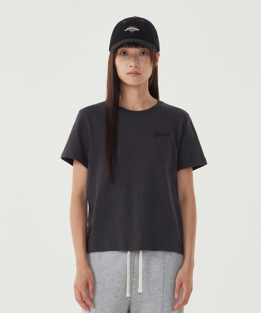 COVERNAT WOMAN Circus Graphic Short Sleeve T-Shirt Charcoal