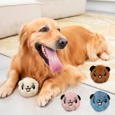 Squeaky Ball Dog Toy Plush Bouncy Rubber Ball Dog Chew Toy Interactive Puppy Teething Toy for Small Medium Dogs